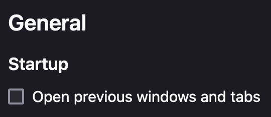 open previous windows and tabs - disabled